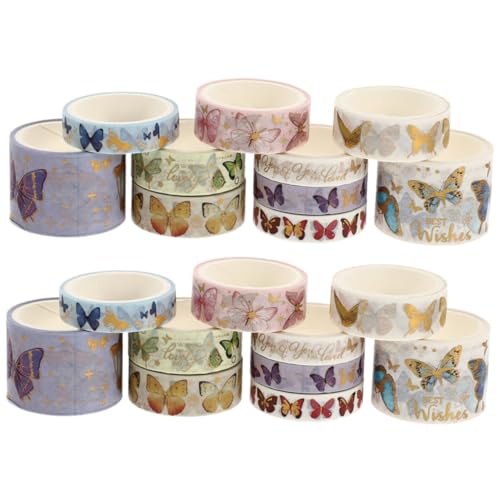 Angoily 20 Rollen Washi Tape Goldfolienprägung Dekoratives Klebeband für Scrapbooking DIY Bastelband Vielseitig Verwendbar Ablösbar ohne Kleberückstände für Tagebuch und Angoily 20 Rollen Washi Tape Goldfolienprägung Dekoratives Klebeband für Scrapbooking DIY Bastelband Vielseitig Verwendbar Ablösbar ohne Kleberückstände für Tagebuch und von Angoily