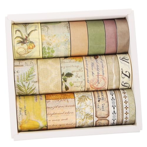 Angoily 20 Rollen Washi Tape Set Sammelalbum Farbige Scrapbook Und Journal Klebebänder Ästhetisches Pergament Tagebuch Klebeband Vintage Dekorationsmuster Retro Partyzubehör Angoily 20 Rollen Washi Tape Set Sammelalbum Farbige Scrapbook Und Journal Klebebänder Ästhetisches Pergament Tagebuch Klebeband Vintage Dekorationsmuster Retro Partyzubehör von Angoily
