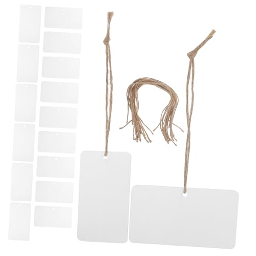 Angoily 20 Sätze Acryl mit Schnur Leere DIY Beschriftungen für Körbe zur Organisation von Vorratsraum und Bastelbedarf Kreative Dekorationen von Angoily