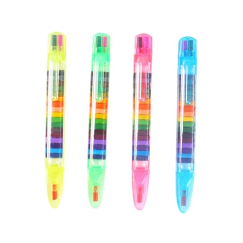 Angoily 20 Stück 20 Farbenfrohe Buntstifte Wachsmalstifte Bunter 20-farbiger Ölfarbenstift Öl-pastell Buntstifte Stacker Bleistifte Kunstmalerei Zufällige Farbe von Angoily