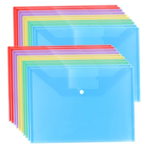 Angoily 20 Stück Aktenhalter dokumentieren tragbar Veranstalter Datei Tasche Brief Bürobedarf Organisator für Papierakten Dokumentspeicher Aktenordner A4 Ordner für Papierkram pp von Angoily