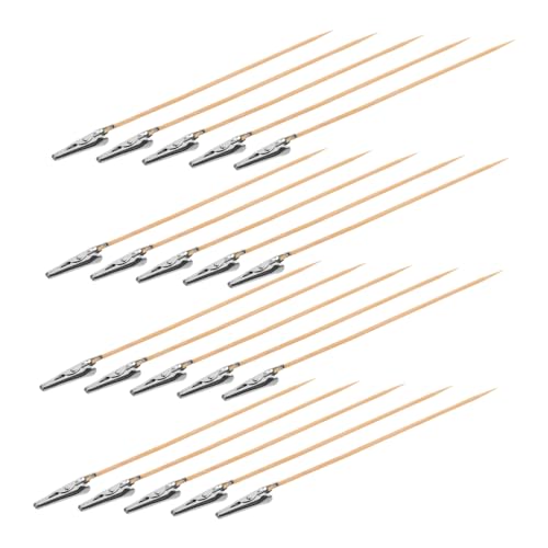 Angoily 20 Stück Alligator Clips für Modellmalerei Lange Klemmen DIY Färben von Figuren und Karten für Hobby Modelle und Spraytechniken von Angoily