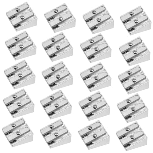 Angoily 20 Stück Bleistiftspitzer aus Aluminiumlegierung Bleistiftspitzer Masse manueller Bleistiftspitzer Anspitzer Bleistiftschärfer Bleistiftspitzer mit zwei Löchern Bürobedarf Angoily 20 Stück Bleistiftspitzer aus Aluminiumlegierung Bleistiftspitzer Masse manueller Bleistiftspitzer Anspitzer Bleistiftschärfer Bleistiftspitzer mit zwei Löchern Bürobedarf von Angoily