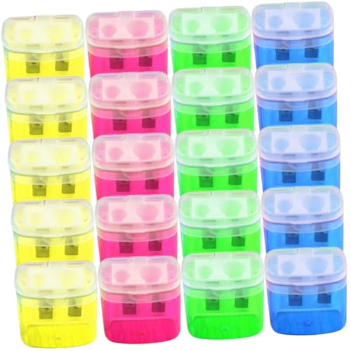 Angoily 20 Stück Bleistiftspitzer doppelt Bleistift Werkzeuge zum Anspitzen von Bleistiften Schärfwerkzeug Eisen Angoily 20 Stück Bleistiftspitzer doppelt Bleistift Werkzeuge zum Anspitzen von Bleistiften Schärfwerkzeug Eisen von Angoily