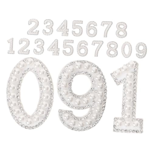 Angoily 20 Stück Bling Strass Perlen Aufbügler Patches DIY Nummer Applikation für Kleidung Schuhe Taschen Dekorative Mantel Patches Angoily 20 Stück Bling Strass Perlen Aufbügler Patches DIY Nummer Applikation für Kleidung Schuhe Taschen Dekorative Mantel Patches von Angoily