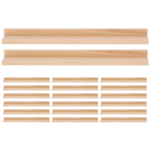 Angoily 20 Stück Buchstabensockel Aus Holz Mexikanische Zugtabletts Kartenhalter Für Spielkarten Kartenspielhalter Domino-ständer Fliesenregal Domino-tabletts Domino-zubehör Beige Hölzern von Angoily