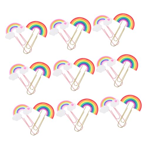 Angoily 20 Stück Bunte Papierklammern im Regenbogen Design Teiliges aus Einzigartigen Büroklammern für Diy Lesezeichen und Notizen Praktische Bürobedarf für Schule und Büro Angoily 20 Stück Bunte Papierklammern im Regenbogen Design Teiliges aus Einzigartigen Büroklammern für Diy Lesezeichen und Notizen Praktische Bürobedarf für Schule und Büro von Angoily