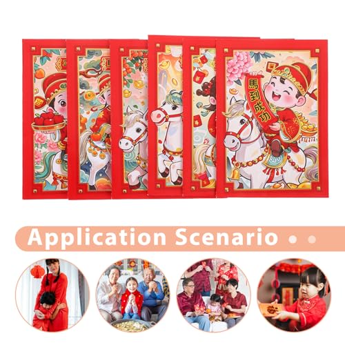 Angoily 20 Stück Chinesische Neujahrsumschläge mit Cartoon Pferd Stabile Rote Geldumschläge für Lunar Year Hochzeit Geburtstag Traditionelle Glücksbringer für Festliche Geldgeschenke Angoily 20 Stück Chinesische Neujahrsumschläge mit Cartoon Pferd Stabile Rote Geldumschläge für Lunar Year Hochzeit Geburtstag Traditionelle Glücksbringer für Festliche Geldgeschenke von Angoily