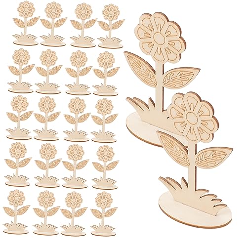 Angoily 20 Stück DIY Holzblumen Holzscheiben zum Bemalen Blanko Holzstücke für Kreative Bastelprojekte für Partys Holzdeko für Weihnachten und Geburtstagsfeiern Angoily 20 Stück DIY Holzblumen Holzscheiben zum Bemalen Blanko Holzstücke für Kreative Bastelprojekte für Partys Holzdeko für Weihnachten und Geburtstagsfeiern von Angoily