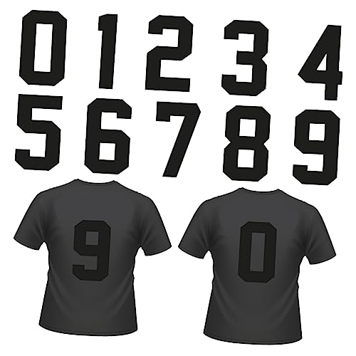 Angoily 20 Stück Digitale Wärme Übertragung Hitze Hemden Blau Wärmeübertragungsmuster Aufkleber Zum Aufbügeln Für Stoff Vinylnummer Übertragen Zahlen Aufbügeln Diy-patches Black Plastik von Angoily