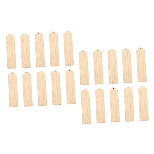 Angoily 20 Stück Diy Lesezeichen Holz Blanko Unbearbeitet für Kreative Bastelprojekte für Geschenkanhänger Dekoration und Personalisierte Lesezeichengestaltung von Angoily