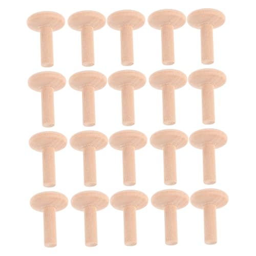 Angoily 20 Stück Förmige Holz Dübel aus Natürlichem Holz Kleine Handliche Holznägel für DIY Bastelprojekte Präzise Gefertigt für Möbelreparatur und Kreative Anwendungen von Angoily
