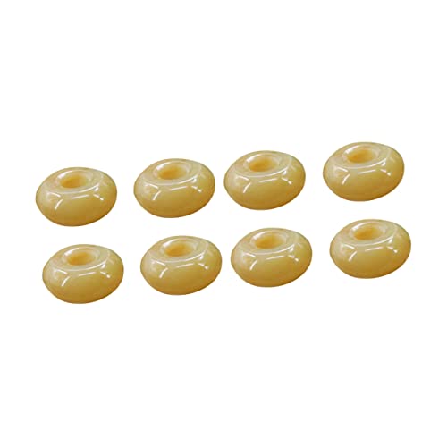 Angoily 20 Stück Gelbe Jade Naturstein Perlen Runde Lose Perlen für Diy Schmuckherstellung für Armbänder und Kreative Projekte von Angoily