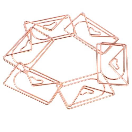 Angoily 20 Stück Große Metall Büroklammern Umschlagform Roségold Kreative Papierklammern Stabile Notizklammern für Büro Fotos Dokumentenorganisation Langlebig und Formbeständig Angoily 20 Stück Große Metall Büroklammern Umschlagform Roségold Kreative Papierklammern Stabile Notizklammern für Büro Fotos Dokumentenorganisation Langlebig und Formbeständig von Angoily