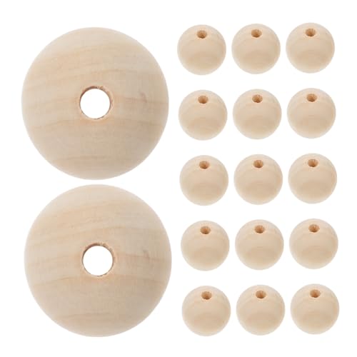 Angoily 20 Stück Großes Loch rund Perlenschmuck Herstellung lose Handwerk Perlen für Schmuckhersteller UV Die Anhänger für Armbänder dekorative Perlen Brennperlen aus Silikon Kreis hölzern Angoily 20 Stück Großes Loch rund Perlenschmuck Herstellung lose Handwerk Perlen für Schmuckhersteller UV Die Anhänger für Armbänder dekorative Perlen Brennperlen aus Silikon Kreis hölzern von Angoily