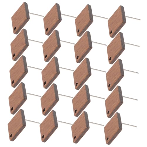 Angoily 20 Stück Hängende Ohrringzubehör Ohrring Post Wohnung Lieferungen Ohrringrückseiten Für Ohrstecker Beiträge Nieten Stifte Ohrringe Machen Zucht Ohrstecker Holz Legierung von Angoily