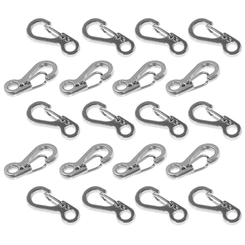 Angoily 20 Stück Hängeschnallen Schmuckkarabiner Schlüsselanhänger Karabiner Schlüsselanhänger Professioneller Karabinerclip Mini Karabiner Kleine Karabinerclips Karabiner Großes von Angoily