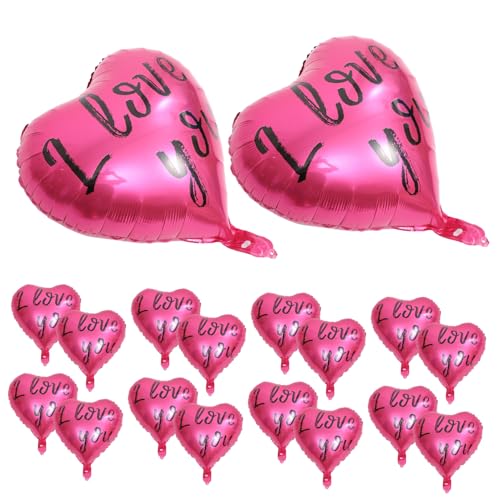 Angoily 20 Stück Herzballons Set Aluminiumfolie Festliche und Valentinstagsdeko und Partydekoration für Verlobungen und Geburtstagsfeiern von Angoily
