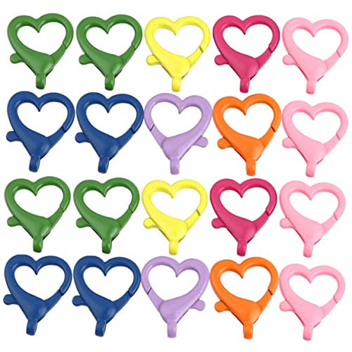 Angoily 20 Stück Herzförmige Karabiner Clips Bunte Lobster Clasps für Diy Schlüsselanhänger Schmuckzubehör und Bastelprojekte Angoily 20 Stück Herzförmige Karabiner Clips Bunte Lobster Clasps für Diy Schlüsselanhänger Schmuckzubehör und Bastelprojekte von Angoily