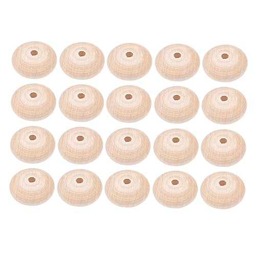 Angoily 20 Stück Holzperlen Runde Diy Bastelperlen Natürlichem Holz für Schmuckherstellung Handarbeiten und Armbänder Leicht und Langlebig von Angoily