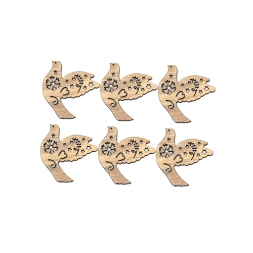 Angoily 20 Stück Holzscheiben in Vogelform und Juteseilen Kreative Weihnachtsdeko für Partys und Diy Projekte Holzscheiben und Juteseile pro Tasche von Angoily