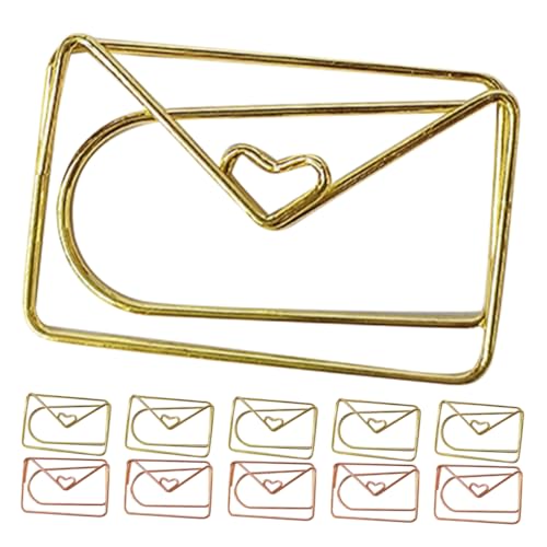 Angoily 20 Stück Kreative Büroklammern Teiliges Roségold und Gold Niedliche Papierclips für Büro Schule Hochzeit und Partydekoration Vielseitige Lesezeichen und Notizen Clips von Angoily