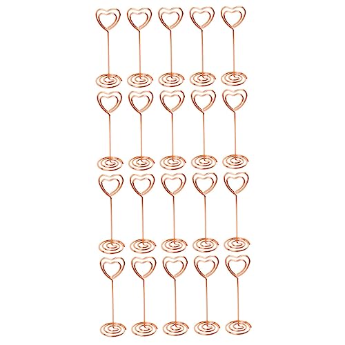 Angoily 20 Stück Kreative Kartenhalter Vielseitige Memo Clips für Schreibtisch Tischdeko und Hochzeiten Gold Wiederverwendbar von Angoily