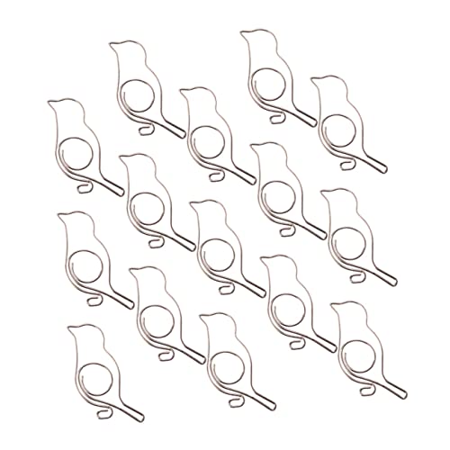 Angoily 20 Stück Kreative Metallklammern Cartoon Clips für Büro Schule und Zuhause Silberne Büroklammern zur Organisation von Notizen und Dokumenten von Angoily