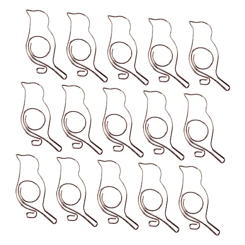 Angoily 20 Stück Kreative Metallklammern Silber Praktische Büroklammern für Zuhause Schule Bürobedarf Dekorative Clips für Notizen Fotos Memos von Angoily