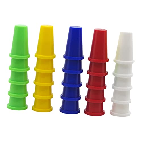 Angoily 20 Stück Kunststoff Nähfingerhüte Zum Nähen Basteln Fingerschutz Nadelfilzen Stichsticken Anfänger Fingerhut Daumen Nähen Fingerhutkappen Quiltzubehör Fingerling Set von Angoily