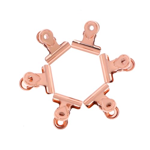 Angoily 20 Stück Kupferklammer Büroklammerklemme Büroklammern mittlere Heftklammern Scharnierclips Papierklammer Golden von Angoily