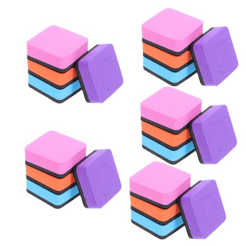 Angoily 20 Stück Magnetische Whiteboard-eraser Quadratisch mit EVA und Filz Trocken Abwischbare Tafelreiniger für Schule Büro Zuhause Langlebig Haftstark Rückstandsfrei Vielseitig von Angoily