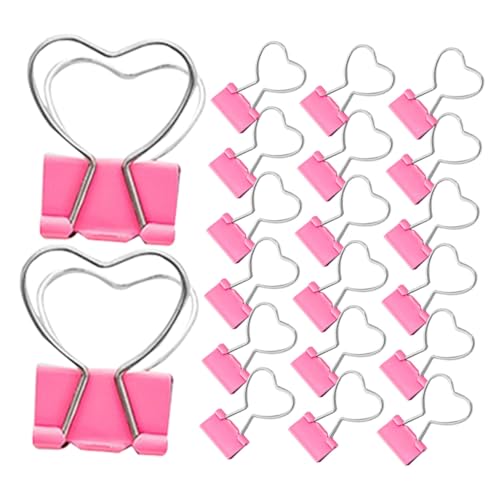 Angoily 20 Stück Metall Büroklammern Herzform Rosa Starke Papierclips Schonend für Dokumente Praktisch für Büro Schule und Dekoration bei Festlichen Anlässen Angoily 20 Stück Metall Büroklammern Herzform Rosa Starke Papierclips Schonend für Dokumente Praktisch für Büro Schule und Dekoration bei Festlichen Anlässen von Angoily