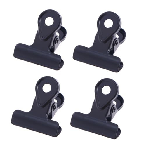 Angoily 20 Stück Metall Hinge Clips Schwarze Büroklammern Robuste Papierklemmen aus für Büro Handwerk und Zuhause Organisieren von Dokumenten Fotos und Zeichnungen von Angoily