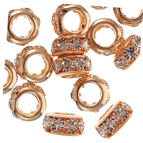 Angoily 20 Stück Metallperlen Zur Schmuckherstellung Plattierte Abstandshalter DIY Perlen Zum Basteln Charms Zur Schmuckherstellung Runde Sortierte Perlen Mit Großem Loch Armband Angoily 20 Stück Metallperlen Zur Schmuckherstellung Plattierte Abstandshalter DIY Perlen Zum Basteln Charms Zur Schmuckherstellung Runde Sortierte Perlen Mit Großem Loch Armband von Angoily