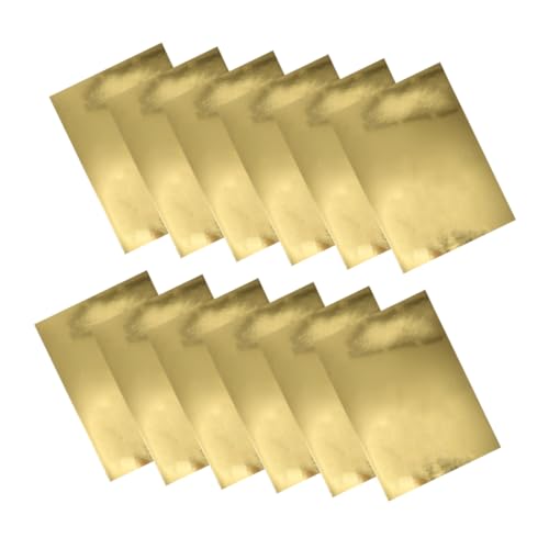 Angoily 20 Stück Metallspiegelpapier Farbe Wohnung Dekoration Handwerk Notizbuch Pergamentpapier dekoratives Wellpapier Kunst-Scrapbook-Papier falten Kopierpapier Geschenkpapier Golden Angoily 20 Stück Metallspiegelpapier Farbe Wohnung Dekoration Handwerk Notizbuch Pergamentpapier dekoratives Wellpapier Kunst-Scrapbook-Papier falten Kopierpapier Geschenkpapier Golden von Angoily