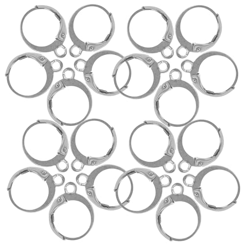 Angoily 20 Stück Ohrhaken -Ohrringzubehör Schüttgut Schmuck groß klein Schlüssel Ohrringe machen Zubehör Ohrring -Erkenntnisse Kit zur Herstellung von Creolen Rostfreier Stahl Silber Angoily 20 Stück Ohrhaken -Ohrringzubehör Schüttgut Schmuck groß klein Schlüssel Ohrringe machen Zubehör Ohrring -Erkenntnisse Kit zur Herstellung von Creolen Rostfreier Stahl Silber von Angoily