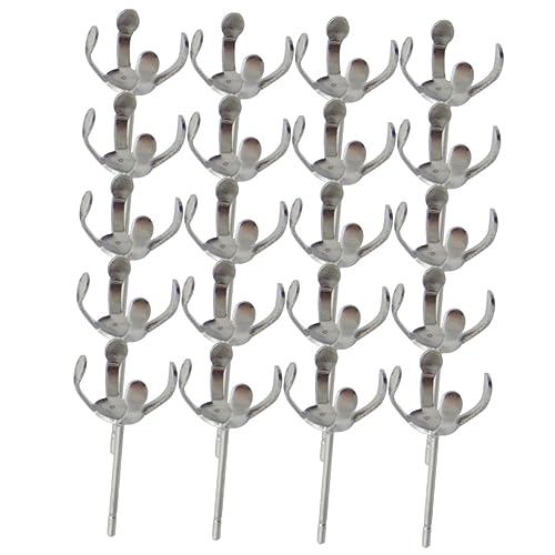 Angoily 20 Stück Ohrringe Studs Teiliges Klauen Ohrstecker für Perlen DIY Schmuckzubehör Rostfrei für Kreative Bastelprojekte von Angoily
