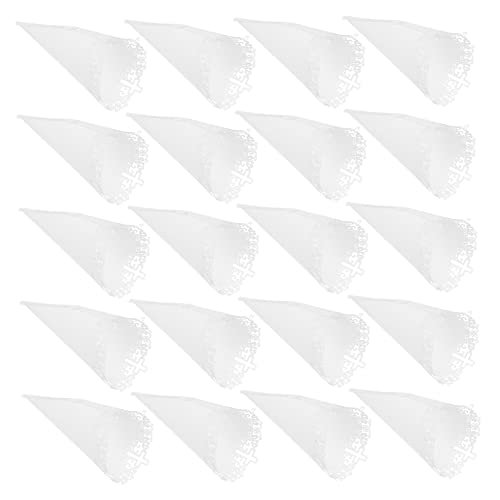 Angoily 20 Stück Papierbrunnen Blütenblatt Partydekorationen Konfetti-halter Für Die Hochzeit Blumenkegelhochzeit Hochzeitsblumenhalter Konfetti- Papierkegel Mini Weiß von Angoily