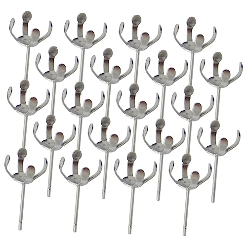 Angoily 20 Stück Perlenhalterzubehör Rosa Perlenohrstecker Für Damen Ohrringe Für Frauen Herstellung Ohrstecker-rohlinge Machen Perlenohrringe Zinke Silver Rostfreier Stahl Angoily 20 Stück Perlenhalterzubehör Rosa Perlenohrstecker Für Damen Ohrringe Für Frauen Herstellung Ohrstecker-rohlinge Machen Perlenohrringe Zinke Silver Rostfreier Stahl von Angoily