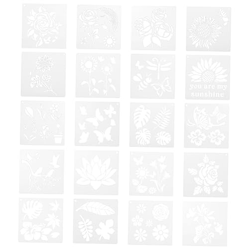 Angoily 20 Stück Pflanzen und Blumen Schablonen Diy Wandmalerei Vorlagen Pet Wiederverwendbar für Kreative Dekoration und Kinderhandwerk Angoily 20 Stück Pflanzen und Blumen Schablonen Diy Wandmalerei Vorlagen Pet Wiederverwendbar für Kreative Dekoration und Kinderhandwerk von Angoily