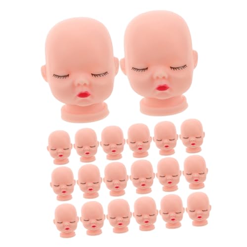 Angoily 20 Stück Puppenkopf Aus Vinyl Mini Lockig Herstellung Puppenköpfe Zum Basteln Nur Kahl Für Winzig Klein Leerer Puppenkopf Puppe Schlüsselanhänger Babypuppenkopf Puppengesichter von Angoily