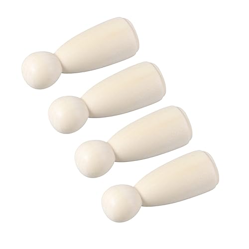 Angoily 20 Stück Puppenspielzeug Aus Holz Mädchen Ms Kind Malerei Puppenkörper Aus Holz Holzpuppen Hölzern von Angoily