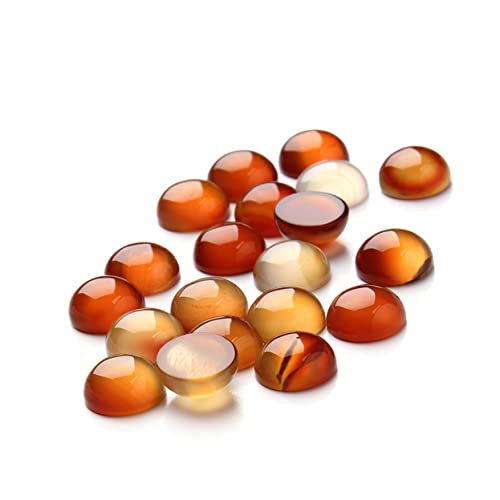 Angoily 20 Stück Rote Karneol Cabochons für Diy Schmuckdesign Naturstein Patch Zubehör für Bastelprojekte und Schmuckherstellung von Angoily