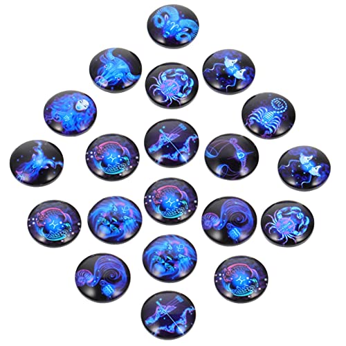 Angoily 20 Stück Runde Gemstone Patches für Schmuck Diy Material Vielseitige Cabochons für Ohrringe Schlüsselanhänger Bastelideen von Angoily