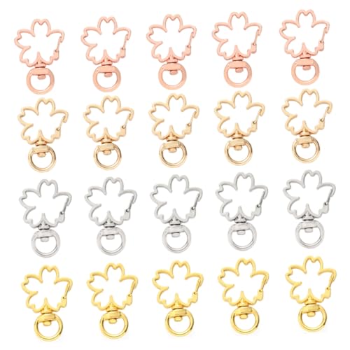 Angoily 20 Stück Sakura Schlüsselanhänger Anhänger DIY Bastelmaterial Metall Schlüsselanhänger in Silber Gold Roségold Metallgold für Taschen Rucksäcke Frühling Deko Schmuck Zubehör Angoily 20 Stück Sakura Schlüsselanhänger Anhänger DIY Bastelmaterial Metall Schlüsselanhänger in Silber Gold Roségold Metallgold für Taschen Rucksäcke Frühling Deko Schmuck Zubehör von Angoily