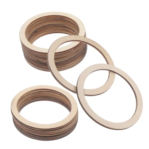 Angoily 20 Stück Schmuckzubehör aus Holzspänen Reifen Runden Kreis leere Ringe Holzornamente Holzringe leere Ausschnitte Bastelringe Gardinenringe aus Holz hängende Ringe hölzern Angoily 20 Stück Schmuckzubehör aus Holzspänen Reifen Runden Kreis leere Ringe Holzornamente Holzringe leere Ausschnitte Bastelringe Gardinenringe aus Holz hängende Ringe hölzern von Angoily