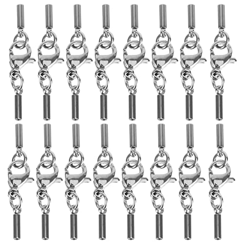 Angoily 20 Stück Schnalle Aus Lederband Mehrfach-halskettenverschluss Karabinerverschlüsse Armbandverschlüsse Und Verschlüsse Schließe Klaue Schlüssel Sterling Kabel Silver Angoily 20 Stück Schnalle Aus Lederband Mehrfach-halskettenverschluss Karabinerverschlüsse Armbandverschlüsse Und Verschlüsse Schließe Klaue Schlüssel Sterling Kabel Silver von Angoily