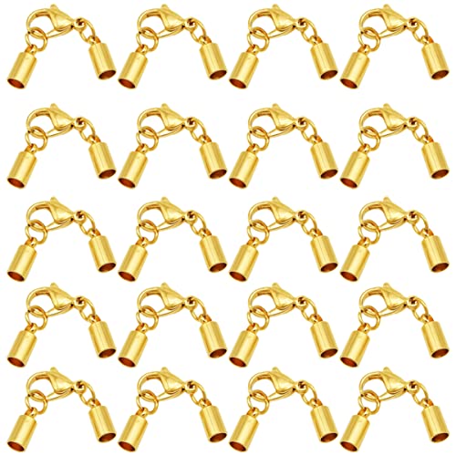 Angoily 20 Stück Schnalle Aus Lederband Schmuckverschluss Schließe Strand Halskette Multi Schließungen Verschlüsse Hummerschere Kettenverschluss Golden Angoily 20 Stück Schnalle Aus Lederband Schmuckverschluss Schließe Strand Halskette Multi Schließungen Verschlüsse Hummerschere Kettenverschluss Golden von Angoily