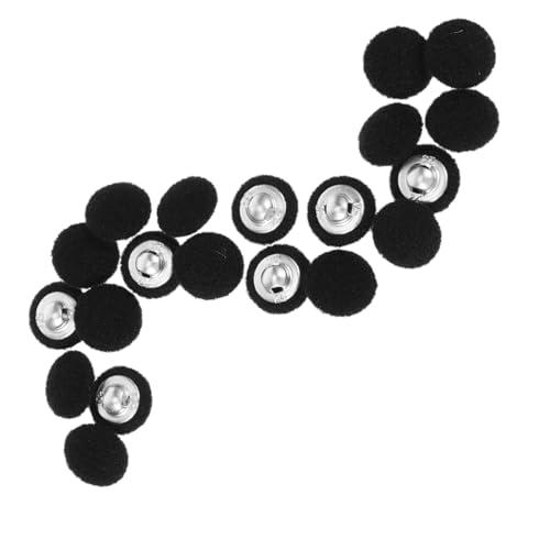 Angoily 20 Stück Schwarze Runde Stoffknöpfe mit Metallöse Robuste Langlebige Knöpfe für Anzüge Kleider Hemden Pullover Vielseitige Nähzutaten für Anspruchsvolle Kleidung Angoily 20 Stück Schwarze Runde Stoffknöpfe mit Metallöse Robuste Langlebige Knöpfe für Anzüge Kleider Hemden Pullover Vielseitige Nähzutaten für Anspruchsvolle Kleidung von Angoily